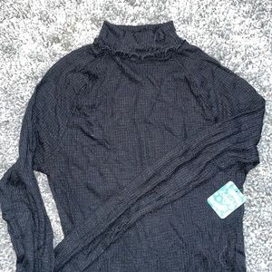 NWT thin black free people turtleneck